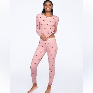 Pink Star Print Women's Pajama Set